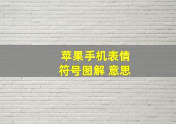 苹果手机表情符号图解 意思